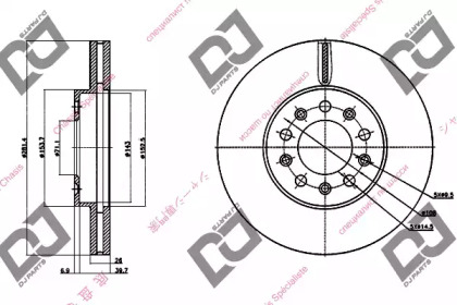 Тормозной диск DJ PARTS BD1208